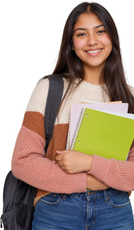 Estudiante lista para dar el primer paso